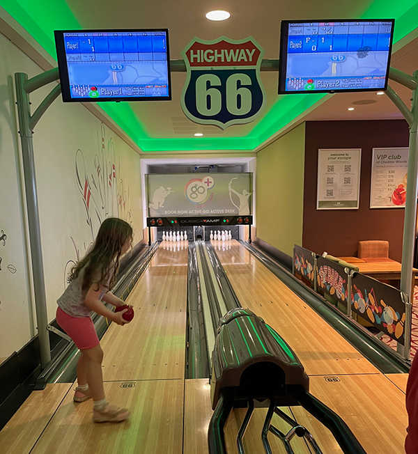 Bowling arcade at Cheddar Woods