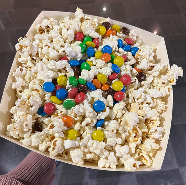 Popcorn with M&Ms