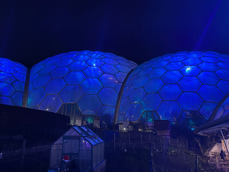 Eden Project Biomes at Christmas