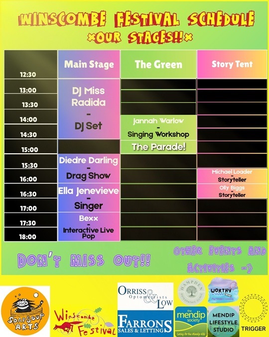 Winscombe Festival schedule